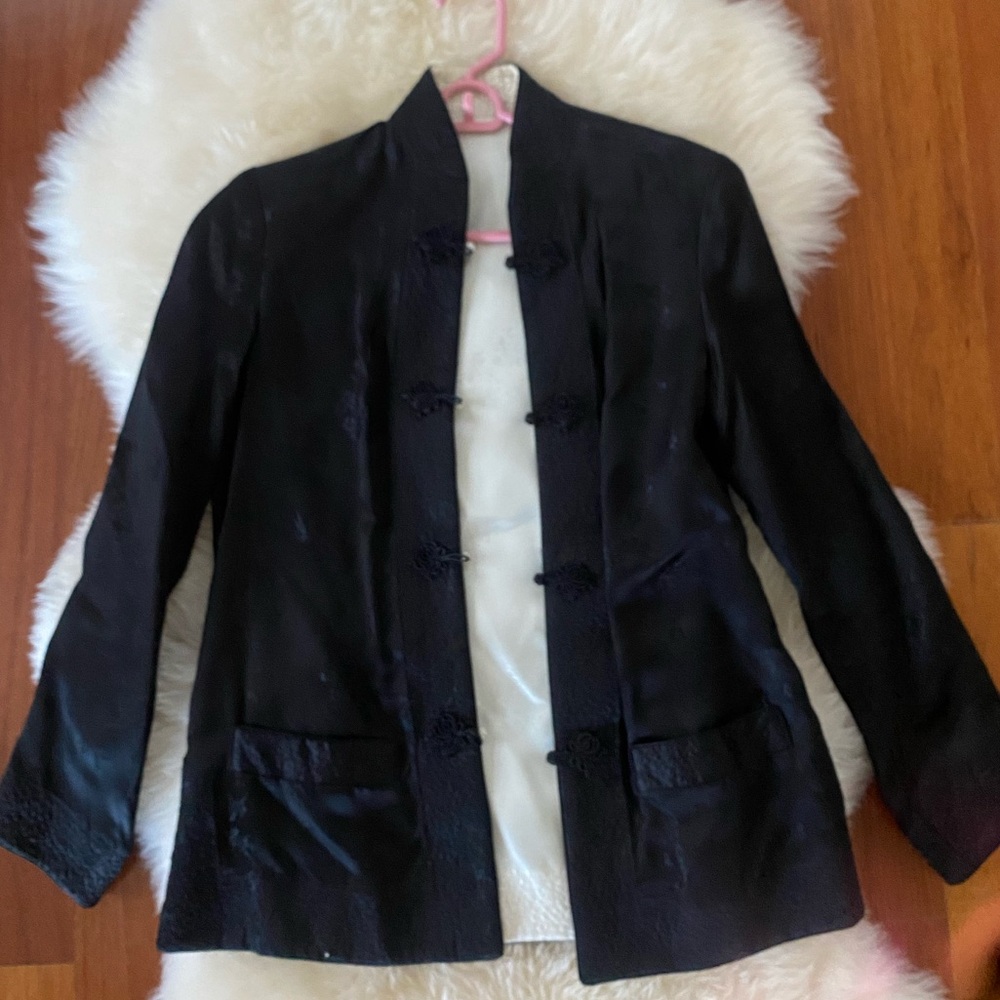 Vintage Asian Satin Reversible Chinese Jacket